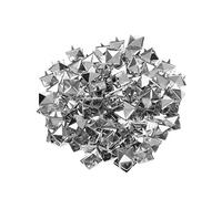 Trimming Shop a Piramide Forma Unghie Testa Borchie Quadrato Metallo Pelle Rivetti per Leathercraft, Fai da Te Artigianato, Abbigliamento, Borse, Borsette Decorazione (6mm, Argento,50pcs)