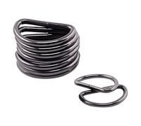 Trimming Shop Anelli di Metallo a D per Chiusura Fettuccia, Arti e Mestieri,Cucciolo Collari,Regolabile Riparazione Sacchetti - Gun Metal, 15 mm