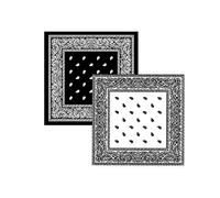 Trimming Shop - Bandana unisex in cotone, per la testa, leggera, traspirante e resistente, per copricapo, cintura, corse, equitazione, all'aperto, feste, 54 cm, nero, bianco, 54 cm