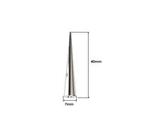 Trimming Shop Borchie a Punta Con Vite In Metallo Argento 7x10-40mm 10-50pz