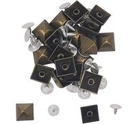 Trimming Shop, Borchie quadrate in Ottone a Forma di Piramide con perni di Base, Rivetti in Pelle, per Fai da Te, Abbigliamento, Borse, Decorazioni, Borse, Ottone, Bronzo (12 mm), 12 mm