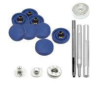 Trimming Shop Bottoni a Pressione a Molla da 15 mm con Chiusura Posteriore in Metallo Argentato, Bottoni a Pressione con Fissaggio a Scatto per lavori Fai da Te, Borse, Marina, Set da 10 Pezzi