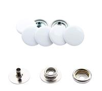 Trimming Shop, bottoni a pressione bianchi da 15 mm, 4 pezzi, resistenti e leggeri, chiusure a scatto in metallo per giacche, jeans, lavori in pelle, cinghie e progetti di cucito, riparazione di vestiti, 10 pezzi