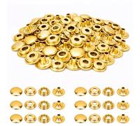 Trimming Shop Bottoni a pressione da 10 mm, 4 pezzi, resistenti e leggeri, senza cuciture, bottoni automatici in metallo per artigianato in pelle fai da te, giacche, riparazione di abbigliamento