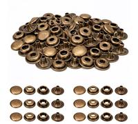 Trimming Shop Bottoni a pressione da 10 mm, 4 pezzi, resistenti e leggeri, senza cuciture, bottoni automatici in metallo per artigianato in pelle fai da te, giacche, riparazione di vestiti, borse