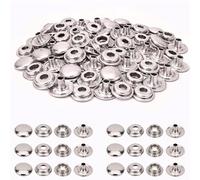 Trimming Shop, Bottoni a pressione da 10 mm, 4 pezzi, resistenti e leggeri, senza cuciture, bottoni automatici in metallo, per artigianato in pelle fai da te, giacche, riparazione di vestiti, borse