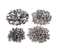 Trimming Shop, Bottoni a Pressione da 20 mm, 4 Pezzi, Resistenti e Leggeri, Chiusure a Scatto in Metallo, Pelle, Giacche, Abbigliamento di Riparazione, Borse, Argento, 50 Pezzi