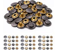 Trimming Shop, Bottoni a Pressione in Ottone a Doppio Lato, 4 Pezzi, antiruggine, Resistenti e durevoli, per Fai da Te in Pelle, Riparazione, Borse (12,5 mm, Canna di Fucile, 50 Pezzi)