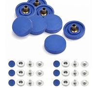 Trimming Shop Bottoni Automatici a Pressione a Molla da 15 mm con Chiusura a Scatto in plastica con Chiusura Posteriore in Metallo Argento, Bottoni a Pressione Giacche, Borse, Marina, Set da 10 Pezzi