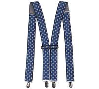 Trimming Shop Bretelle da uomo, resistenti, completamente regolabili ed elastiche, accessorio alla moda per feste, matrimoni, eventi formali, #Teal - A forma di X, 35mm#