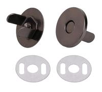 Trimming Shop Chiusura magnetica da 18 mm con chiusura a scatto in metallo con 2 rondelle di supporto per abbigliamento fai da te, cappotti in pelle, borse, artigianato, canna di fucile, 10 pezzi