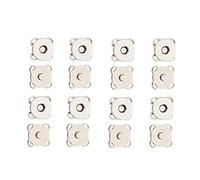 Trimming Shop Chiusure magnetiche in metallo, accessori da cucito per fai da te, vestiti, borse, cappotti in pelle, giacca, borsa da 18 mm, argento, 10 pezzi
