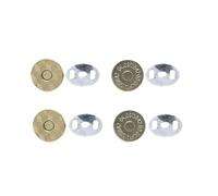 Trimming Shop Chiusure magnetiche tagliate al laser con 2 rondelle di supporto, chiusure in metallo antiruggine per artigianato fai da te, abbigliamento, borse in pelle e riparazioni di cucito (18 mm
