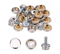 Trimming Shop Confezione da 10 Bottoni Automatici a Vite con Viti, Viti a Scatto da 12 mm, per roulotte, Tende da Sole, divani, seggiolini per Bambini, coperture per Barche, 15 mm