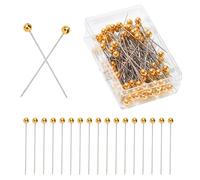 Trimming Shop Confezione da 100 spilli da Cucito con Testa Rotonda da 40 mm, per Sartoria Fai da Te, trapuntatura, Gioielli e Artigianato, spilli Dritti per trapuntatura e progetti di Cucito, Spille