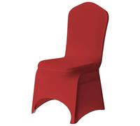 Trimming Shop, Coprisedia in spandex elastico, per sedia da pranzo, rimovibile, lavabile, elasticizzato, protettivo, per matrimoni, banchetti, feste, casa, rosso, 1 pezzo