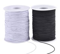 Trimming Shop Corda Elastico Rotonda Piatta Nero/Bianco 1-12mm