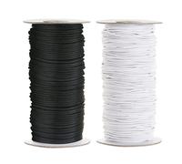 Trimming Shop Corda Elastico Rotonda Piatta Nero/Bianco 1-12mm