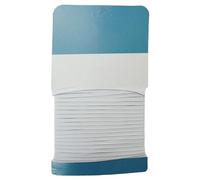 Trimming Shop - Cordoncino elastico piatto intrecciato da 3 mm - 1/8 pollice, corda elastica per cucito, lavori fai da te, progetti artistici e artigianali, confezione di abbigliamento, bianco, 3