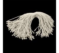 Trimming Shop Cotone Appendere Etichetta con Blocco Etichette Stringa Naturale Cavo Proiettile Molletta per Garantire Prezzo Etichette Moda Apparels Abbigliamento,20cm,100pcs - Beige, 20cm
