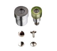 Trimming Shop Doppio Cappello Rivetti Posto ATTREZZO Set Fustelle per Verde Universale Pressione A Mano Macchina RIVETTATRICE Verde Macchina Pressione A Mano, 9mm