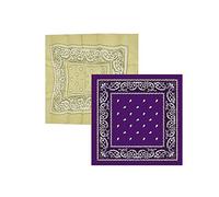 Trimming Shop Fascia bandana unisex in cotone leggero, traspirante e durevole, per acconciature, bracciale, Raves, equitazione, esterno, feste, 54 cm, viola, caffè chiaro, 54 cm