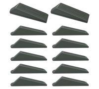 Trimming Shop Fermaporta in gomma grigia, confezione da 12, resistente, antiscivolo, antiscivolo, per pavimenti e battiscopa, tutti i tipi di fermaporta per casa, ufficio e hotel