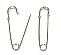 Trimming Shop Grande Spille di Sicurezza Acciaio Inox XL Pin per Artigianato, Bucato Borsa, Coperte, Tende, Gioielli, Forte Resistente Costume, 50mm, Singolo - Argento, 50mm