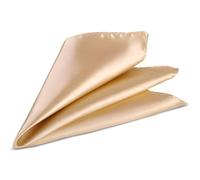 Trimming Shop Italiano Quadrato Raso Fazzoletto per Abbigliamento Formale, Matrimoni, Ballo, Ballo,Feste - Unisex, Design Classico - Champagne, 23cm, 9" (23cm)