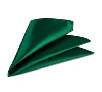 Trimming Shop Italiano Quadrato Raso Fazzoletto per Abbigliamento Formale, Matrimoni, Ballo, Ballo,Feste - Unisex, Design Classico - scuro verde, 23cm, 9" (23cm)