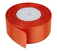 Trimming Shop, Nastro a Rotolo Intero Arancione, 40 mm x 25 m, Satinato su Entrambi i Lati, dai Colori Vivaci, 100% Poliestere, per Confezioni Regalo, Decorazioni, attività artistiche e Artigianali