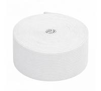 Trimming Shop Nastro elastico piatto e largo da 50 mm, nastro per cintura elastico e allungabile per cucito di abbigliamento, indumenti, sartoria, progetti fai da te, bianco, 25 metri