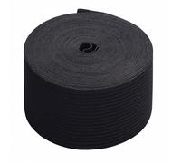 Trimming Shop Nastro piatto elastico largo 75 mm, nastro per cintura elastico per cucito, abbigliamento, sartoria, progetti fai da te, nero, 5 metri