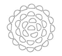 Trimming Shop No Saldati Metallo D Anello Elementi di Fissaggio Durevole Fibbie per Borsa a Mano, Fettuccia Cinghia, Borsetta, Collari Cane, Cinture, Fai da Te Progetti, 45mm, Ottone Antico, 20pcs