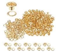 Trimming Shop Occhielli in metallo color oro rosa da 4 mm con rondelle, resistenti, in ottone senza nichel, per tela, scarpe, vestiti, cintura, borse, progetti fai da te, decorazioni su tessuto e