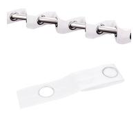 Trimming Shop Occhielli Tendine Nastro con 8 Metallo Argento Anelli per 40mm Palo in Drappi, Tende, Decorazione Porta & Fai da Te Finestra Accessori (1 Metri lungo,Bianco)