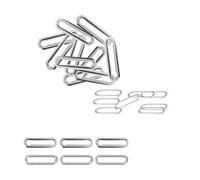 Trimming Shop Oval Eyelets with Washers Brass Rust-Proof Durable Grommets for DIY Projects, Stationary, Leathercrafts, Banner Making (35mm, Silver, 100pcs)