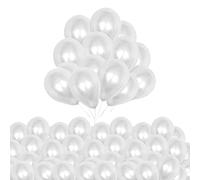 Trimming Shop Palloncini bianchi da 25,4 cm, 100 pezzi, in lattice di grado elio, per compleanni, matrimoni, baby shower, anniversari, fidanzamenti, rivelazioni di genere, battesimi ed eventi