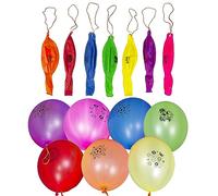 Trimming Shop Palloncini da 30,5 cm stampati per bambini, colori assortiti, grandi palloncini perforatori con elastici in lattice, giocattolo per compleanni, funzioni del bambino, matrimoni, forniture