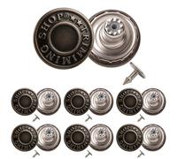 Trimming Shop Pulsante per Jeans, in Ottone, 17 mm, Resistente, con perni Posteriori, Rivetto per la Riparazione di Abbigliamento, Denim, Giacche, gonne, Nero Canna di Fucile, 20pezzi