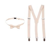 Trimming Shop Set di papillon con bretelle per bambini, clip regolabile completamente elasticizzata per bambini - Sulla bretella a forma di Y con farfallino, 25 mm di larghezza