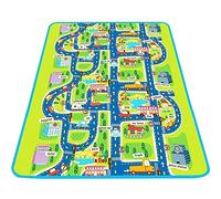 Trimming Shop Tappetino da Gioco per attività Non tossico, Grande e Spesso, per Imparare Il Bambino, Mappa della Città con Borsa per Il Trasporto, per Bambini, Toodler, Bambino (Design 1)