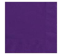 Trimming Shop Tovaglioli di carta usa e getta viola intenso a 2 strati, 16,5 x 16,5 cm, tovaglioli monouso, stoviglie per interni, all'aperto, compleanni, matrimoni, barbecue, feste in giardino