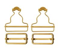 Trimming Shop Tutore Fibbie - Salopette Clip con Rettangolare Fibbia per Bretelle e Spalline - Bottoni per Tuta da Lavoro e Grembiulino Vestiti - Bronzo, 40mm