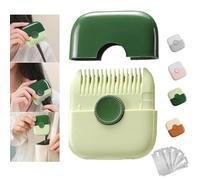 TrimPocket Hair Trimmer/Comb, 2 in 1 Trimpocket Hair Trimmer/Comb Kids with Blades, Split Ends Hair Trimmer, Manual Hair Trimming and 2 in 1 Bangs Trimmer for Women, Dual-Side Design (Green)