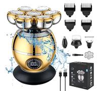 Trimpod 3.0 The Ultimate Shaver for Men Women,IPX7 Waterproof with 7 Rotating Shaver Heads,Wireless Charging Floating Head Shaver (Gold)