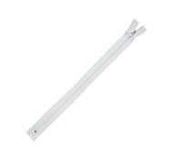 Trimz 15 cm (~ 6 Pollici) Bianco Chiusura Lampo unidirezionale con Denti da 4 mm x 1 Pezzo, Poliestere, 15