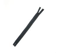 Trimz 18 cm (~ 17,8 cm) One Way End Stop Zip con Denti 4 mm 1 PC, Poliestere, Nero, 18 x 4 x 1 cm