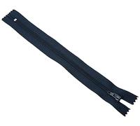 Trimz 20 cm (~ 20,3 cm) One Way End Stop Zip con Denti 4 mm 1 PC, Poliestere, Navy, 20 x 4 x 1 cm