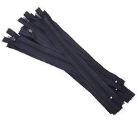 Trimz 25 cm Pollici Navy unidirezionale fine Stop Zip con Denti da 4 mm x 10 Pezzi, Poliestere, Marina Militare, unità